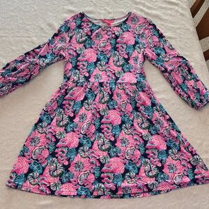 Lilly Pulitzer Vibrant Pink and Blue Asymmetrical Dress